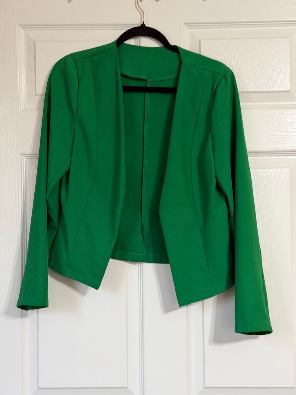 SHEIN Emerald Green Open-Front Blazer Jacket